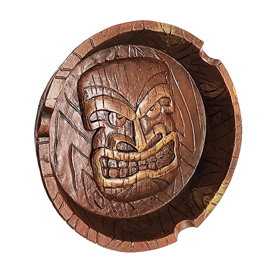 Tiki 4.25 Inch Handcrafted Resin Ashtray