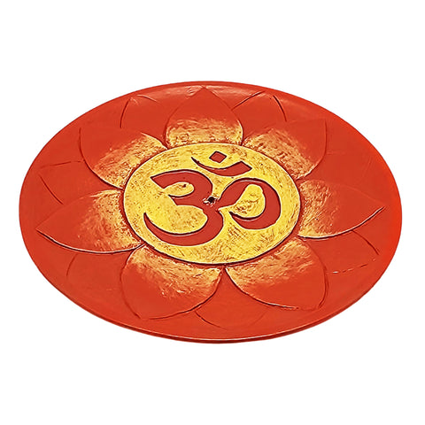 Om Incense Burner – 5 Inch Hand Painted Cold Cast Resin