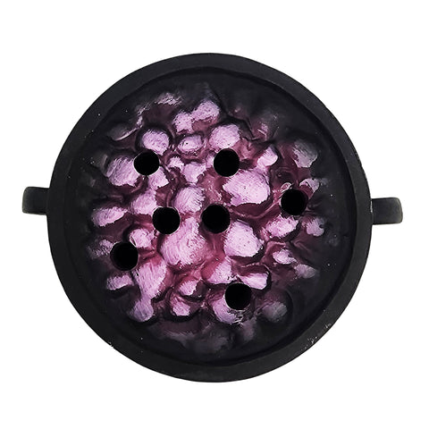 Black Cauldron Incense Cone Burner – 3" Mini Witchy Cauldron with Pentagram Design, Heat-Resistant Resin