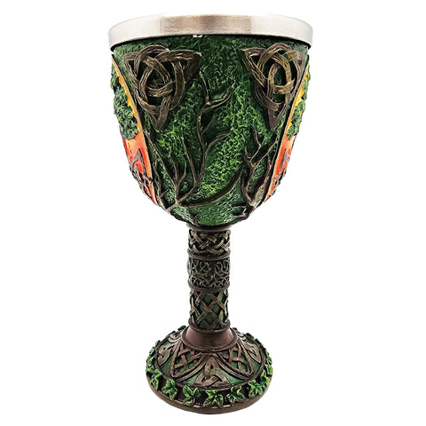 Tree of Life Goblet – 7.5 Inch Multicolor Decorative Chalice with Stainless Steel Insert for Home Décor & Collectors