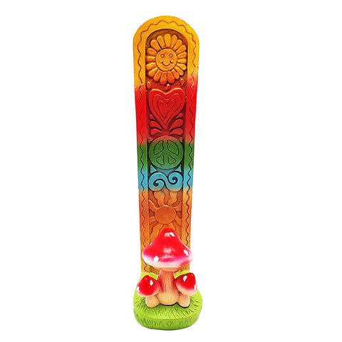 Groovy Mushroom Stick Incense Burner – 9.25 Inch Colorful Mushroom Incense Holder