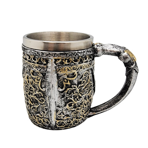 Multicolor Skull Mug with Stainless Steel Insert – 5 x 7 Inch Decorative Drinkware for Home & Collectors