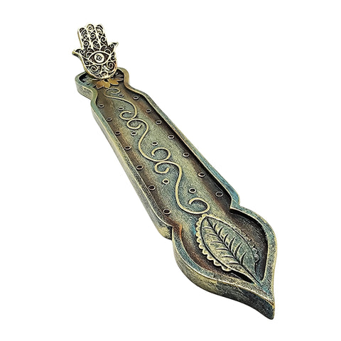 Hamsa Boat Incense Burner – 11 Inch Hamsa Hand Incense Holder