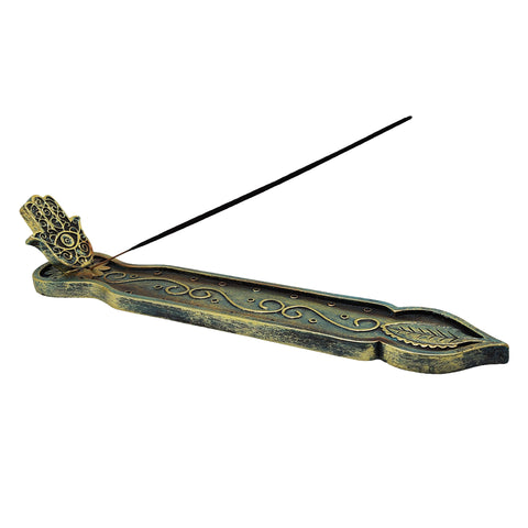 Hamsa Boat Incense Burner – 11 Inch Hamsa Hand Incense Holder