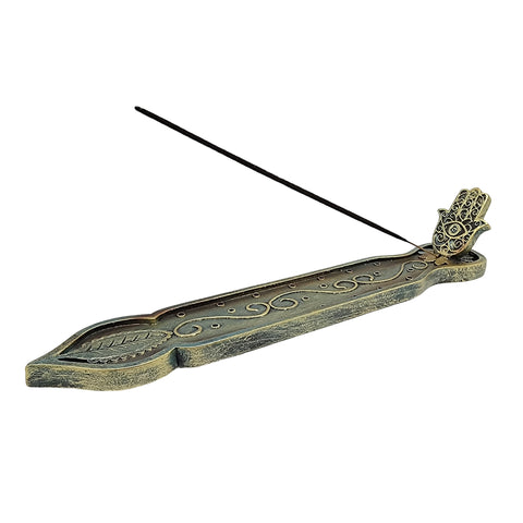 Hamsa Boat Incense Burner – 11 Inch Hamsa Hand Incense Holder