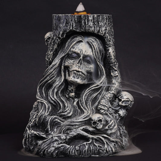 Female Reaper Backflow Incense Burner 6 Inches