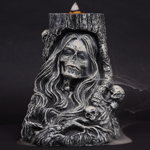 Female Reaper Backflow Incense Burner 6 Inches