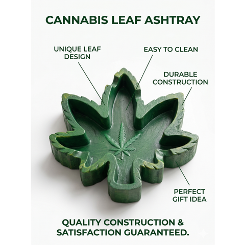 Green Leaf Ashtray – Leaf-Shaped Decorative Ash Tray