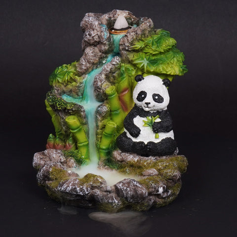 Panda Bamboo Backflow Cone Incense Burner – 5 Inch For Relaxation & Home Décor