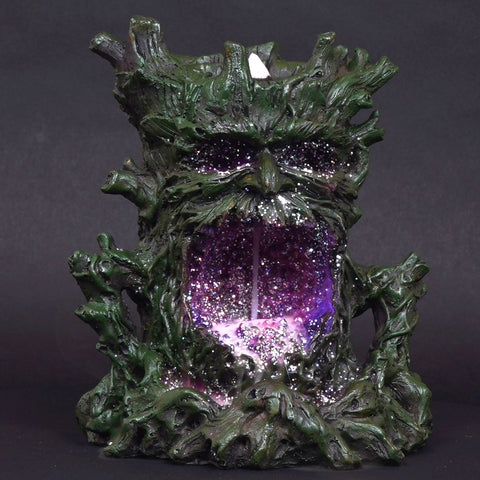 Tree Man Backflow Cone Incense Burner LED Eyes 6.5" for Meditation Home Décor