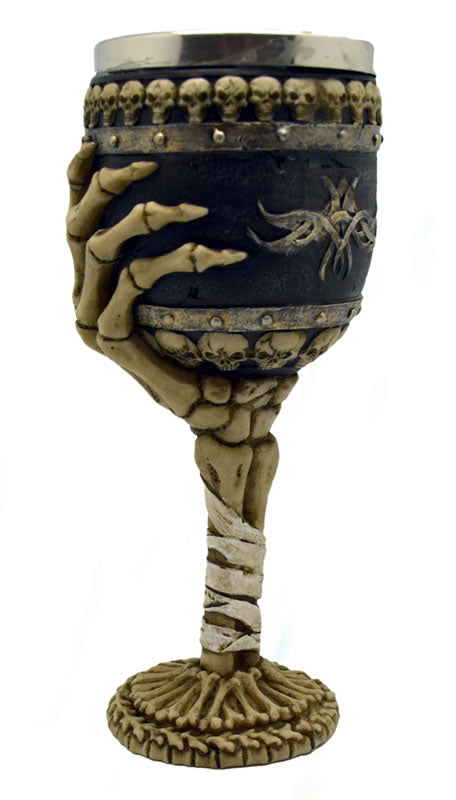Skeleton Arm Chalice – 7.5-Inch Gothic Skeleton Hand Goblet