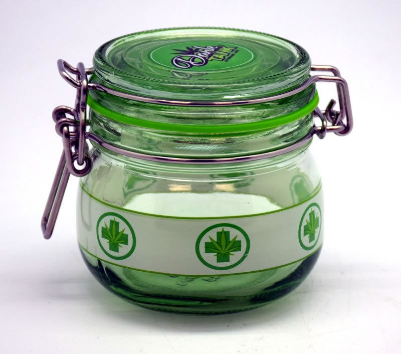 Medium Medical Dank Tank – 150 ml Glass Storage Jar with Colored Silicone Seal