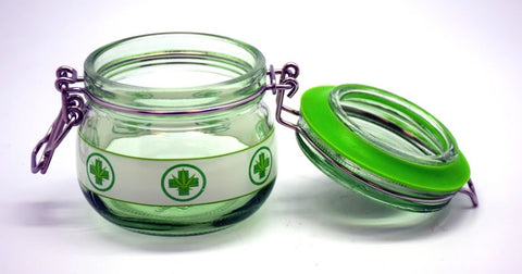 Medium Medical Dank Tank – 150 ml Glass Storage Jar with Colored Silicone Seal