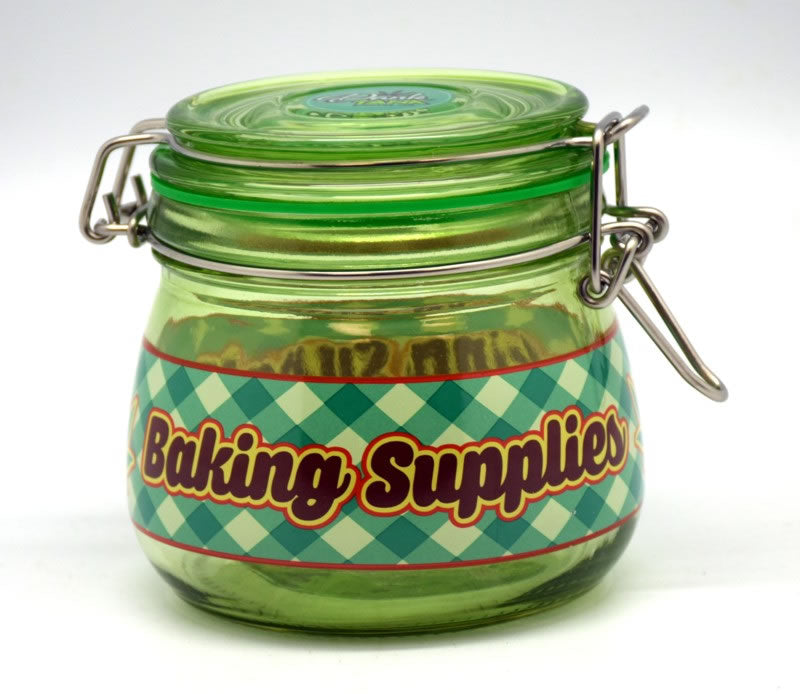 Large Baking Supplies Dank Tank – 500 ml Airtight Storage Jar with Colored Silicone Seal