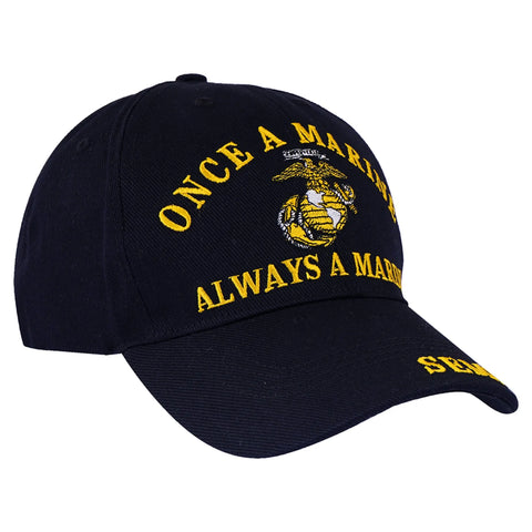 United States Marine Corps (USMC) Once a Marine, Always a Marine | Semper Fi | Black | Officially Licensed Trendy Zone 21