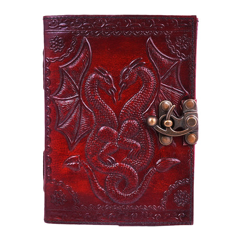 Double Dragon Red Journal – 5 x 7 Inch Decorative Dragon Notebook