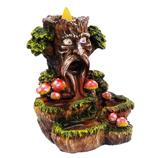 Tree Man Backflow Burner Ornament Multicolor 6"x 5 " Tabletop Decoration