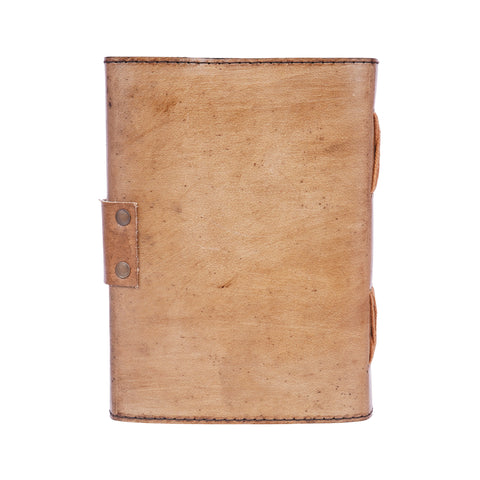 Tree Of Life Embossed Leather Journal w/Metal Closure - 5"x7" | Handmade Embossed Leather Notebook