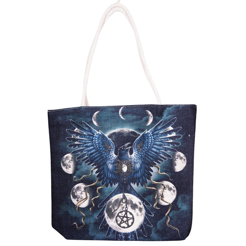 Sinister Wings Techno Jute Tote Bag – 17 x 15 x 4.5 Inch | Eco-Friendly Durable Shopping Shoulder Bag