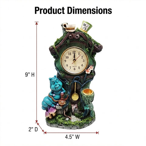 Caterpillar Clock Backflow Incense Burner – Decorative Backflow Incense Cone Holder with Caterpillar and Clock Design