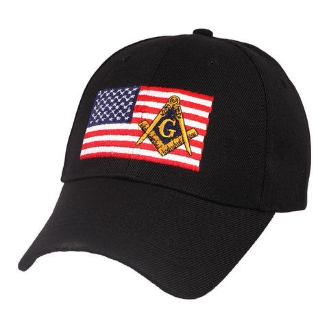 Masonic Cap With US Flag  – Comfortable and Stylish for Everyday Wear or Casual Outings