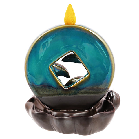 Sacred Shadows Ceramic Backflow Incense Burner – 5.5 Inch