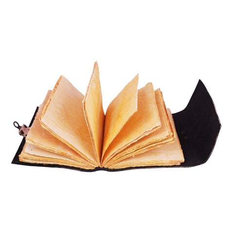 Who Goes There? Dragon Holding Lantern Embossed Leather Journal - 5x7 Handmade Notebook