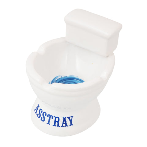 Novelty Toilet-Shaped Ceramic Ashtray – 4 Inch Tall Funny Asstray