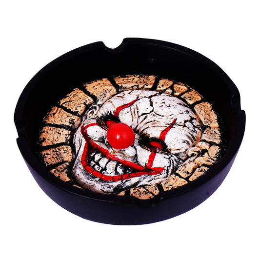 Clown Ashtray – 4.25 Inch Hand-Painted Cold Cast Resin Decorative Tray