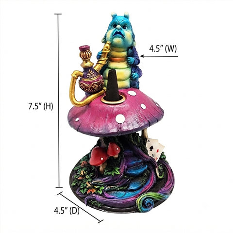 Caterpillar Mushroom Backflow Incense Burner Decorative Backflow Incense Cone Holder