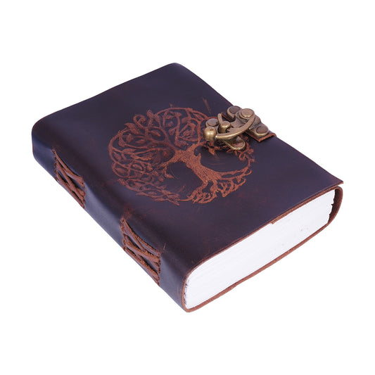 Soft Leather Tree of Life Journal – Handmade 5x7 Notebook