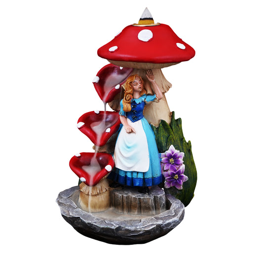 Alice & Mushroom Backflow Burner – 7 Inch