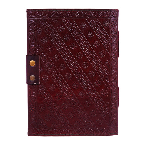 New Tree of Life Leather Embossed Journal | 5 x 7 Inches | 120 Pages of Handmade Linen Parchment Paper