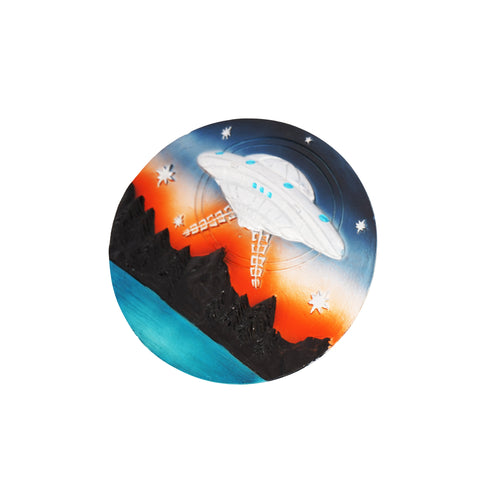 UFO Incense Burner – 5 Inch Hand-Painted Cold Cast Resin Holder for Stick Incense