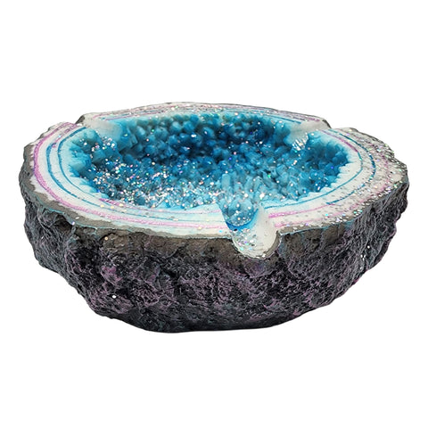 Sparkling Geode Ashtray – 4.5 Inch Blue Decorative Ash Tray