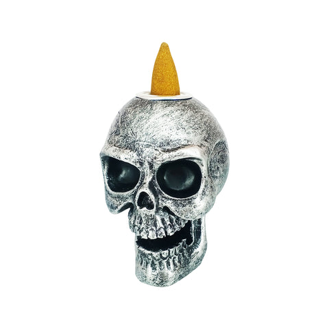 Skull Backflow Incense Burner 3" for Meditation, Relaxation ,Yoga & Home Décor