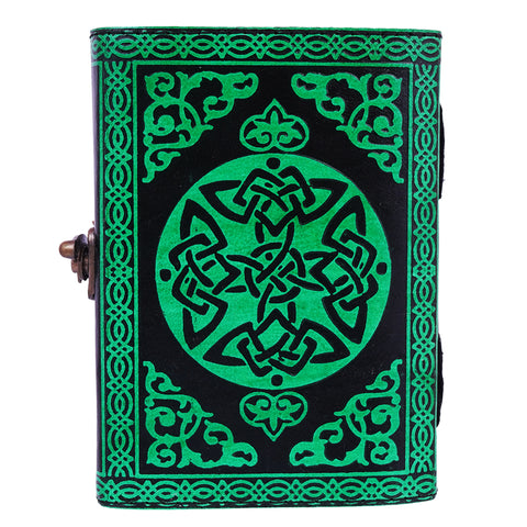 Green Dragon Protector Embossed Leather Journal Handmade Notebook