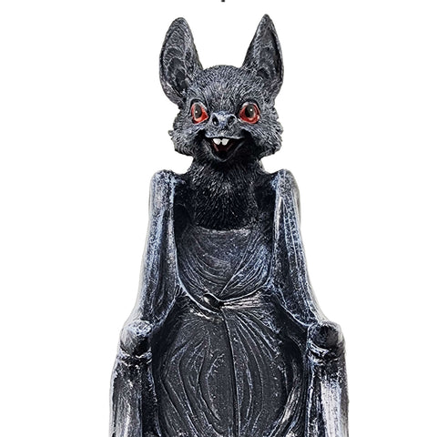 Bat Incense Burner – 10 Inch Hand-Painted Cold Cast Resin