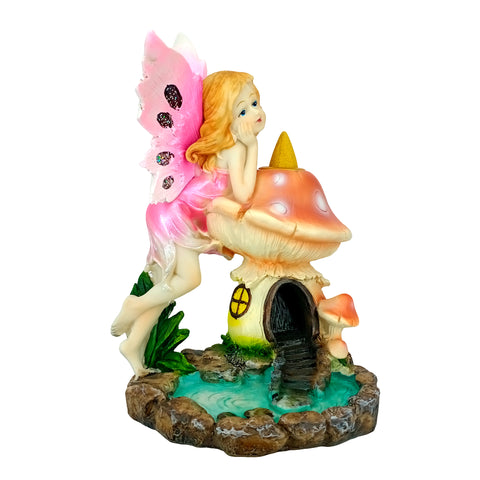 Fairy Mushroom Backflow Burner Ceramic for Yoga & Home Décor Gifting