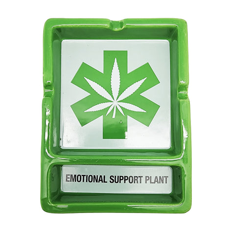Emotional Support Plant Ceramic Ashtray – 4 x 5.25 Inch