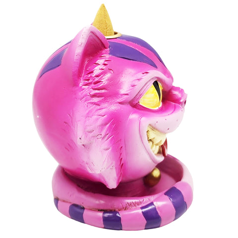Wonderland Cheshire Cat Backflow Incense Burner – 4 x 4 x 3 Inch