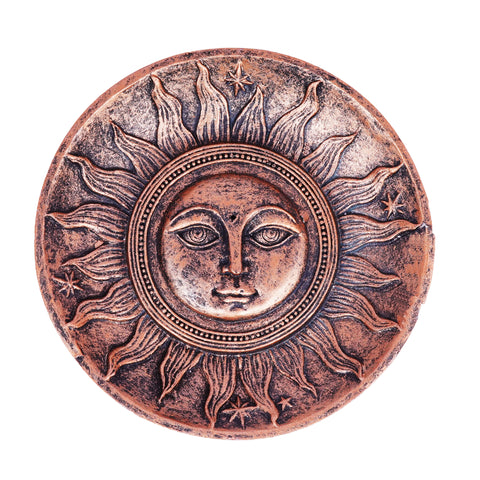 Bronze Sun Incense Holder & Ashtray – 5 Inch Hand-Painted Cold Cast Resin