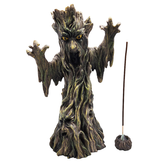 Scary Tree Incense Burner – 11.5 Inch Multicolor Hand-Painted Cold Cast Resin