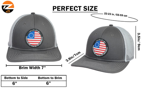 USA Cap Est 1776 Mash Trucker Adjustable Casual Wear Unisex Everyday Wear