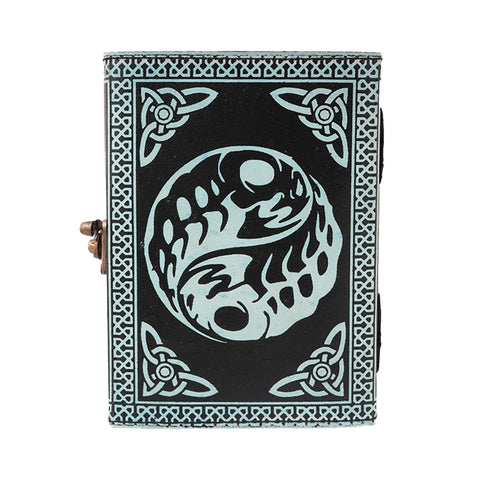 Two Tone Black & Blue Fairy Leather Embossed Journal – 5 x 7 Inch Vintage Notebook
