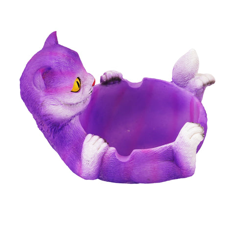 Crazy Trippy Purple Cheshire Cat Ashtray – Alice in Wonderland Inspired Resin Ashtray