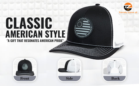 USA Cap Est 1776 Mash Trucker Adjustable Casual Wear Unisex Everyday Wear