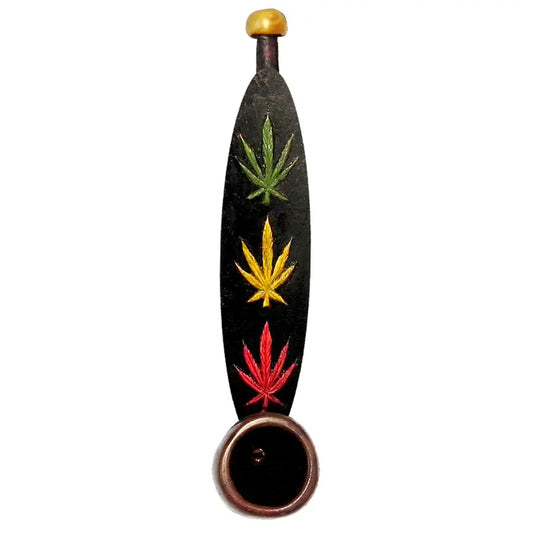 3 Leaf Rasta Small Pipe Handcrafted Trendy Zone 21