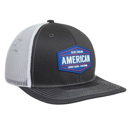 Blue Collar American Cap – Work Hard Play Hard | Comfortable Unisex Everyday Hat