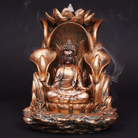 Buddha Backflow Incense Burner 5.5 Resin